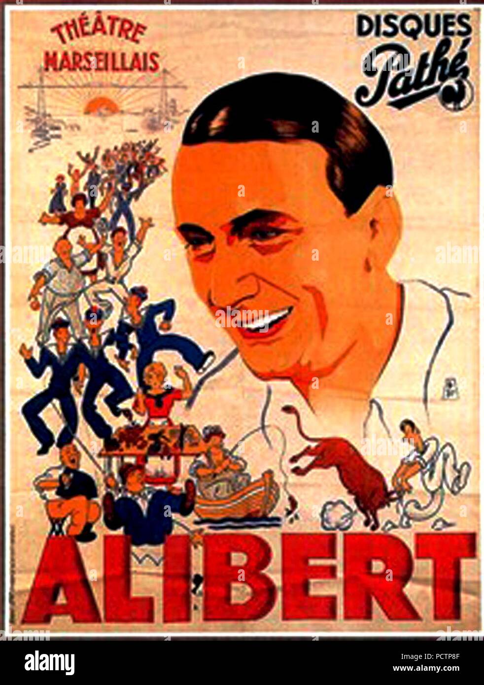 Alibert Affiche de Pol Rob 1937. Stockfoto