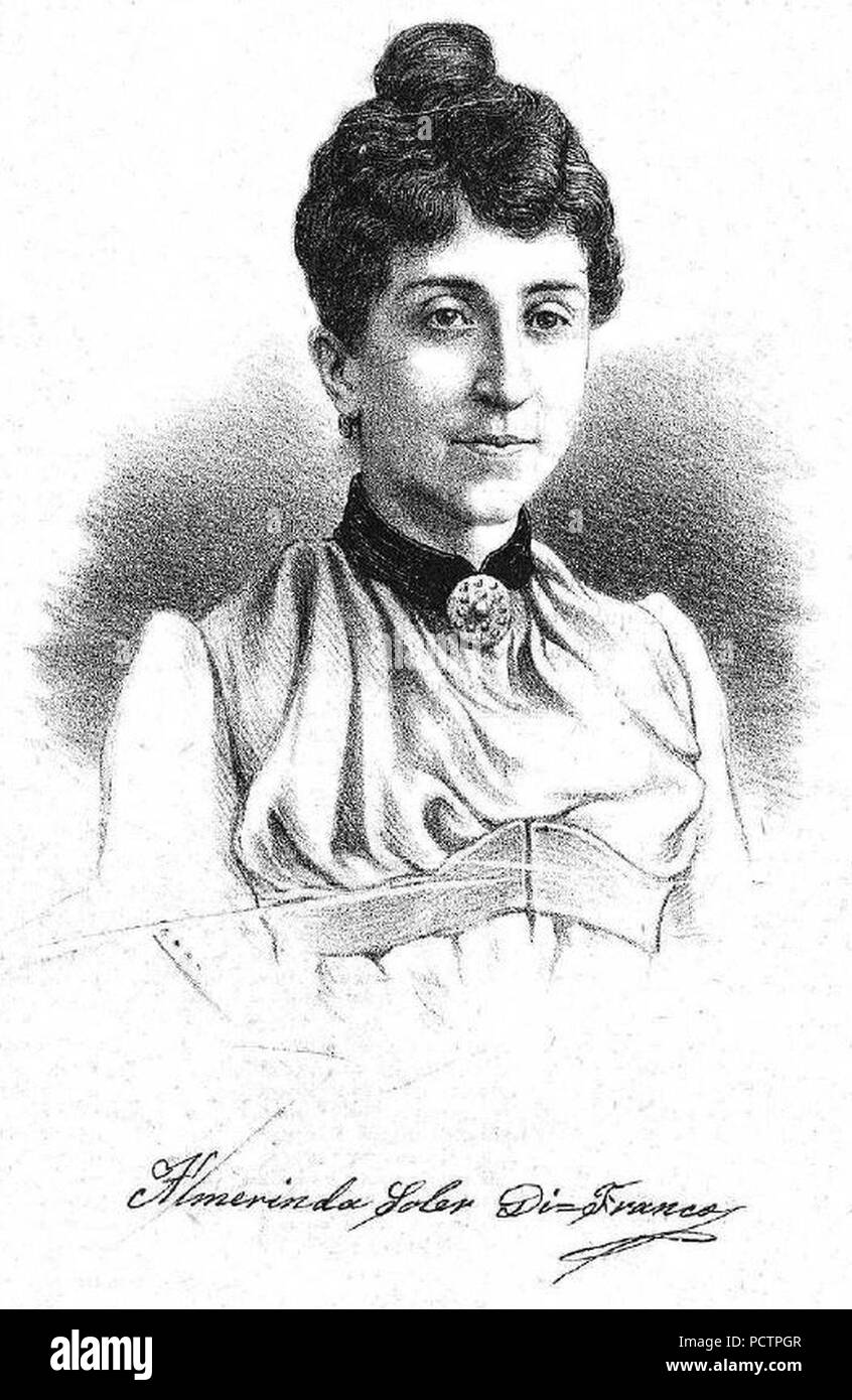 Almerinda Soler di Franco (1889). Stockfoto
