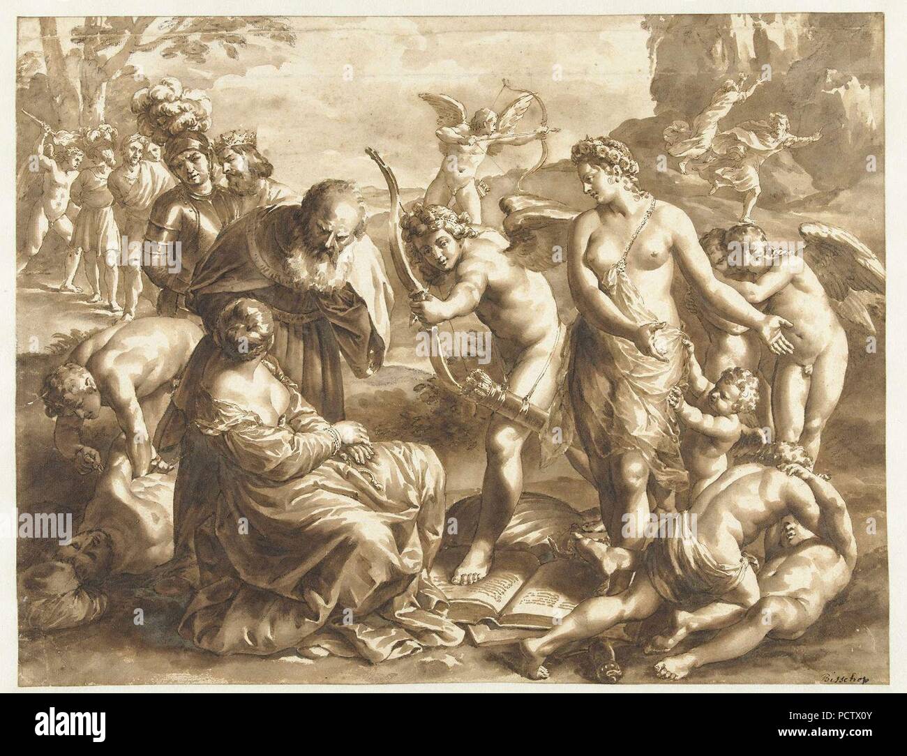 Allegorie auf die Kraft der Venus von Jan de Bisschop Stockfoto