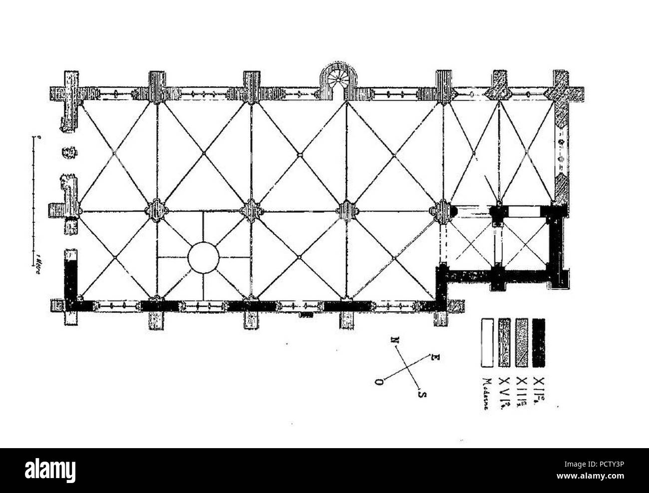 Allonne (60), Église Notre-Dame de l'Annonciation, planen. Stockfoto