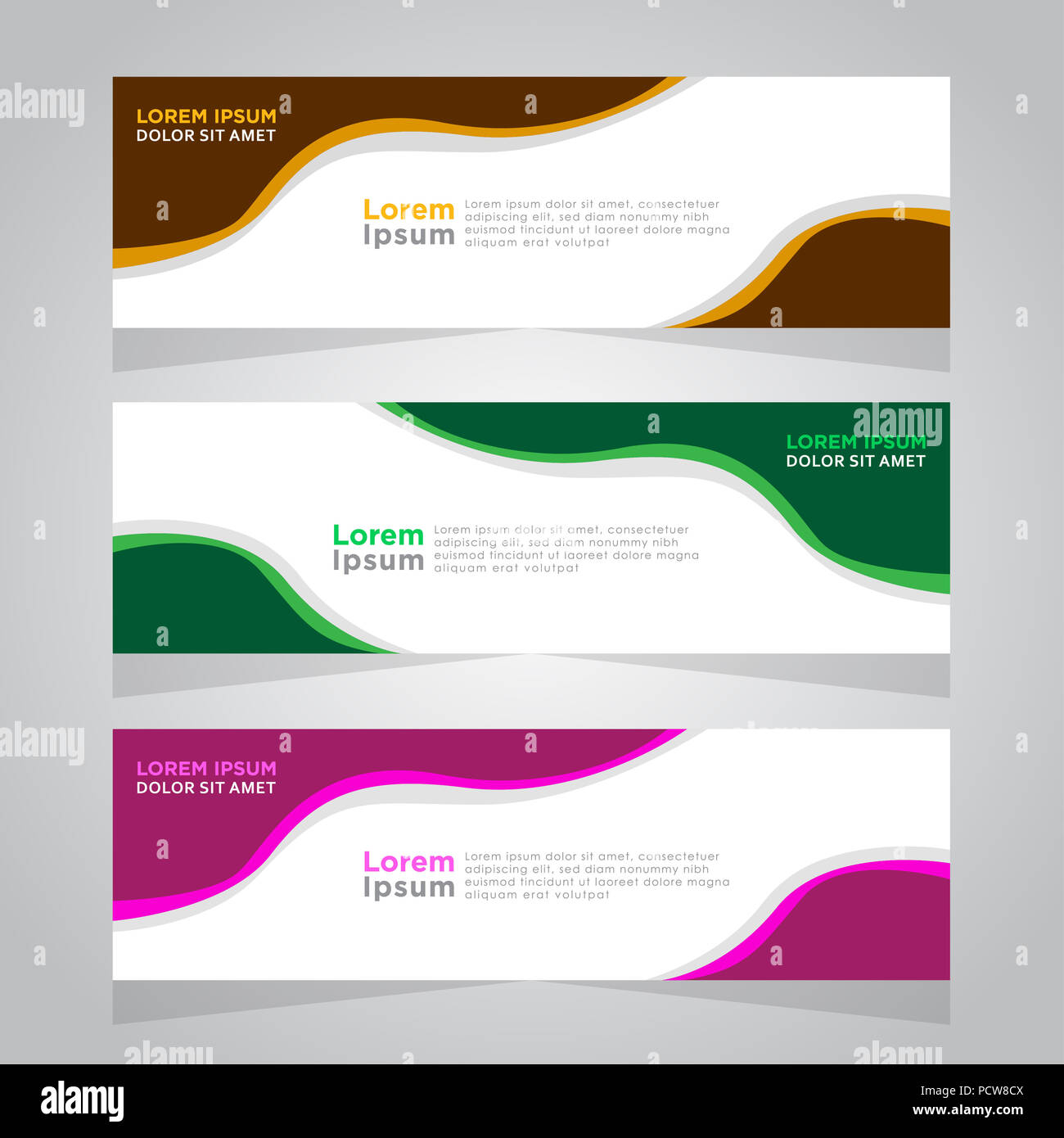 Vektor Abstrakt Design Web Banner Vorlage Web Design Elemente Header Design Abstrakte Geometrische Web Banner Vorlage Auf Grauem Hintergrund Stockfotografie Alamy