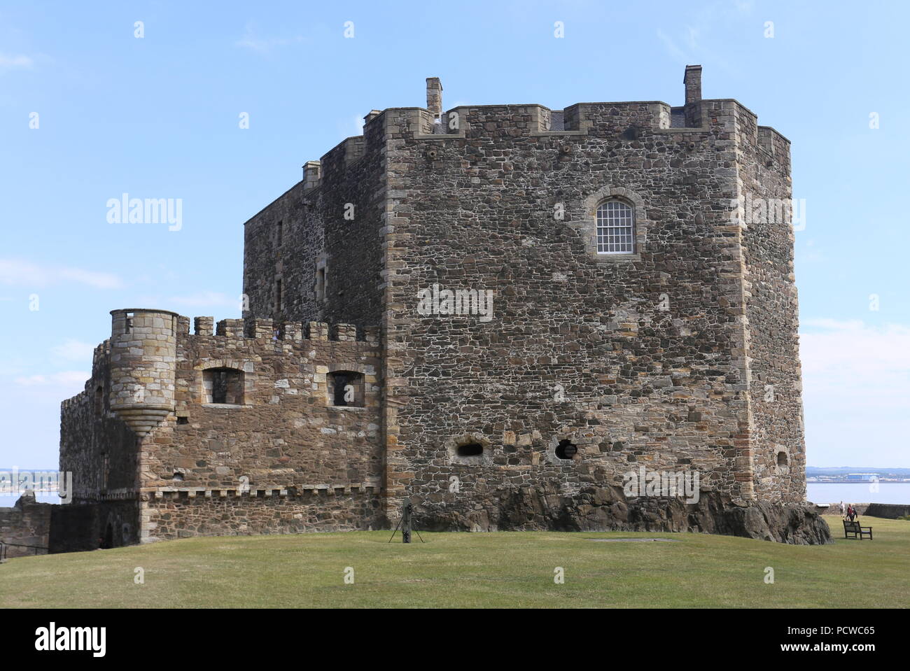 Blackness Castle auf erhabene Schottland Juli 2018 Stockfoto