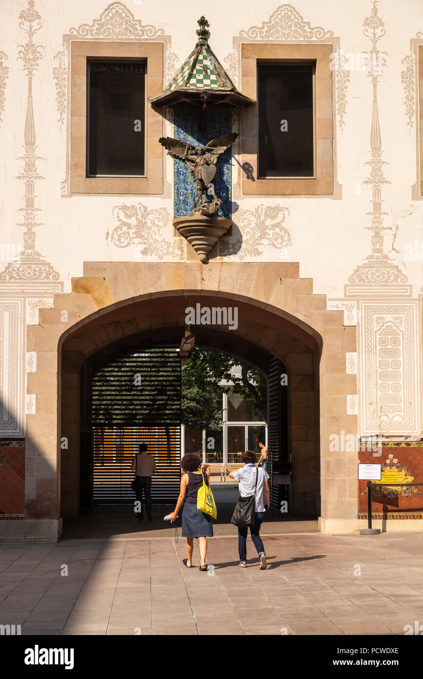 CCCB, Innenhof im Centro de Cultura Contemporania de Barcelona, zeitgenössische Kultur Zentrum, Barcelona, Spanien Stockfoto