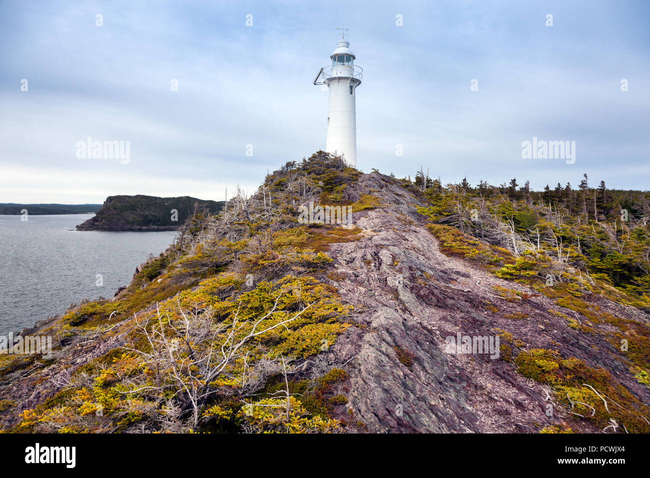 King Cove Head Lighthouse. Neufundland und Labrador, Kanada. Stockfoto