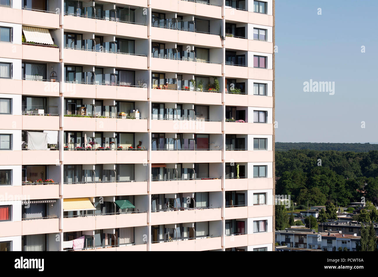 Details der Balkone tätig Stockfoto