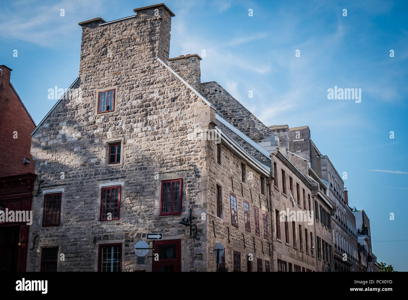Historische Gebäude in Montreal Stockfoto