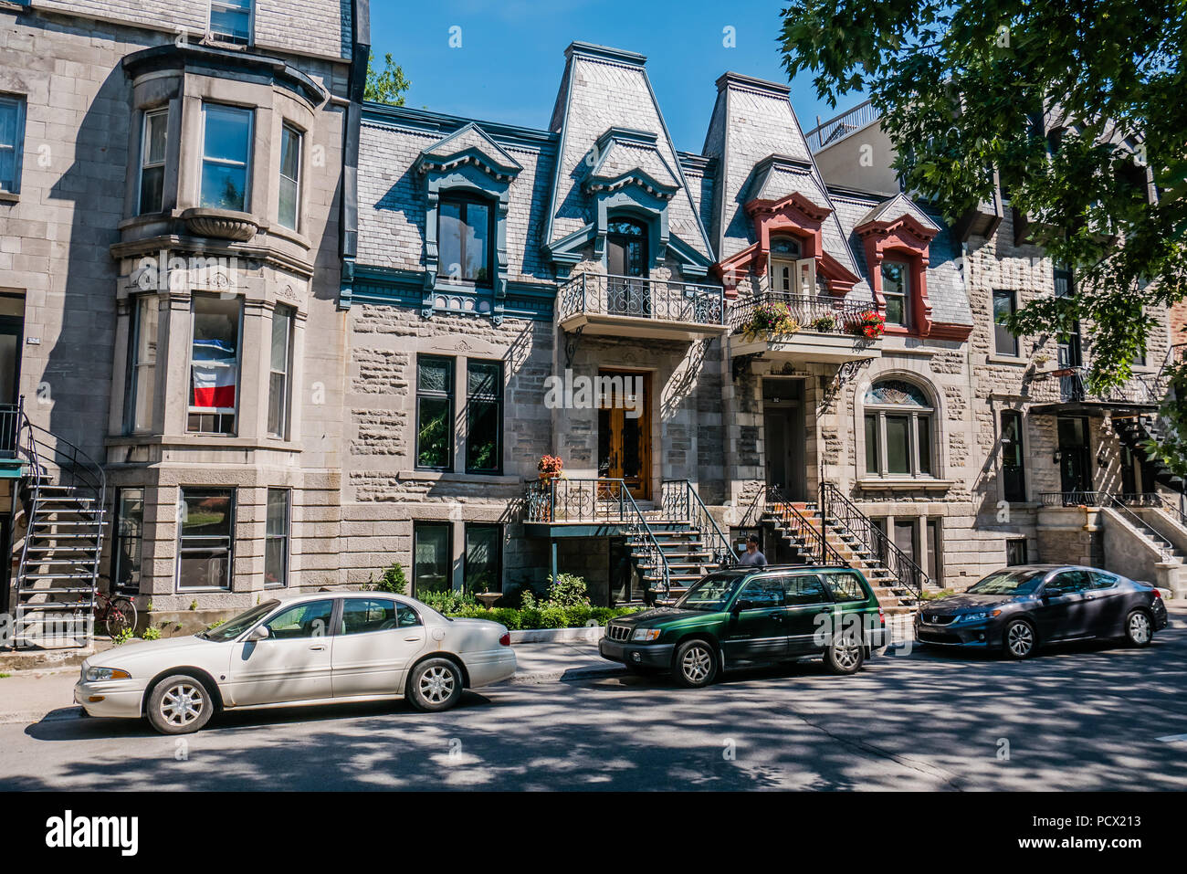 Französische Architektur Haus montreal Straße Stockfoto
