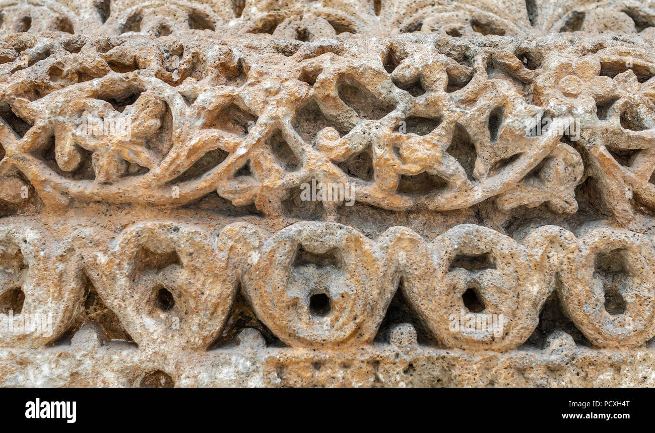 Antike Muster Ornament in der Architektur. Stockfoto