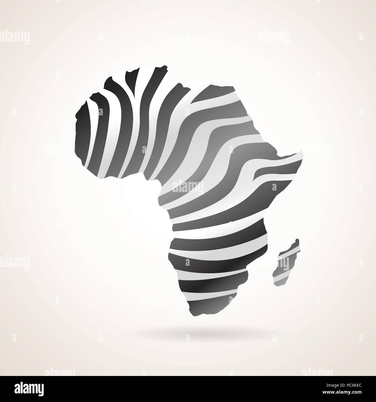Karte von Afrika kontinent Stock Vektor