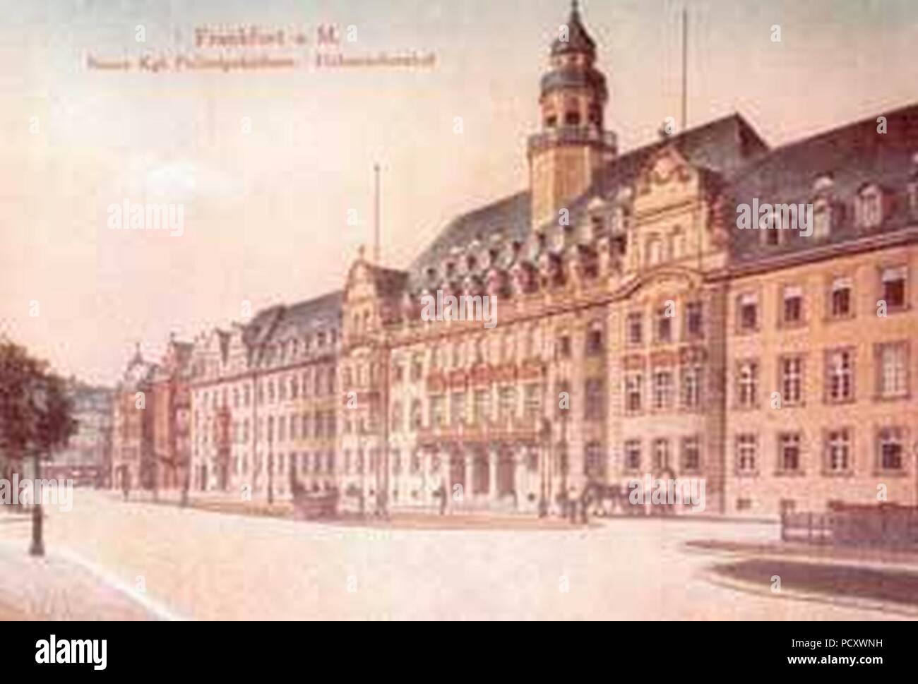 Altes Polizeipräsidium Frankfurt am Main Aufnäher 1914. Stockfoto