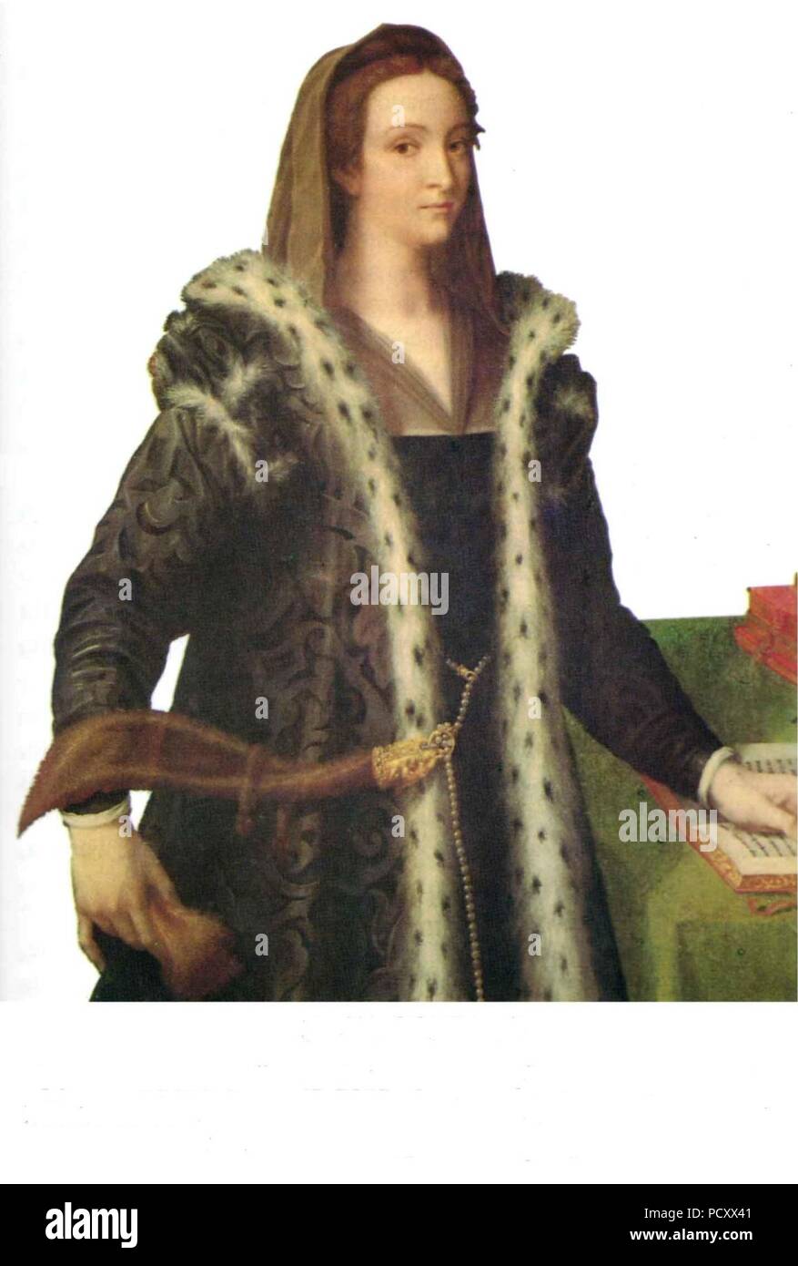 Altissimo, Cristofano dell'-Giulia Gonzaga in Trauer - Detail. Stockfoto