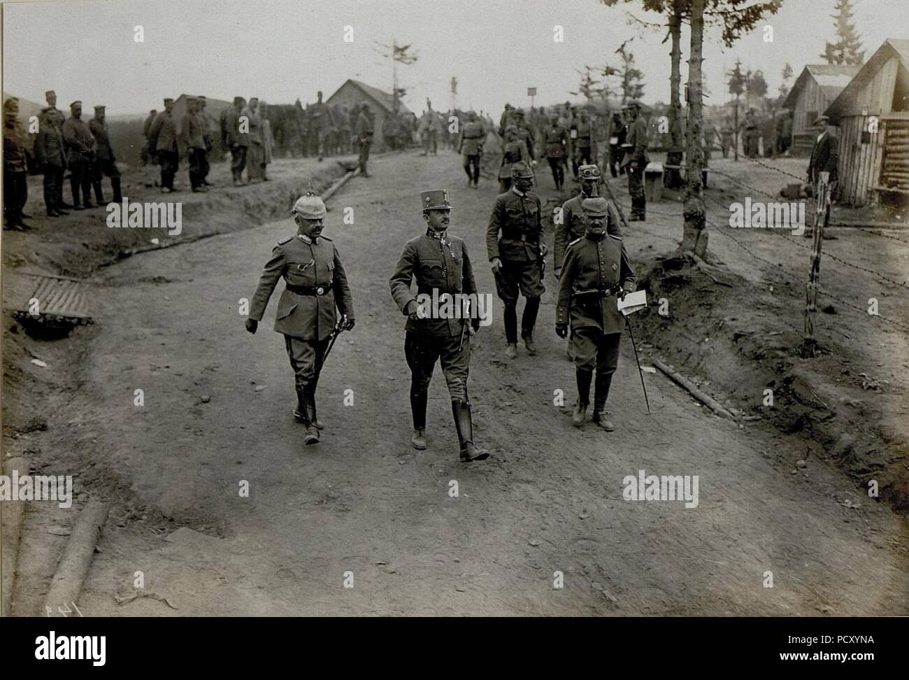 Bin Prislopsattel am 11.9.1916 mit den Generälen Conta und Burckhardt vom Koprs Conta Stockfoto
