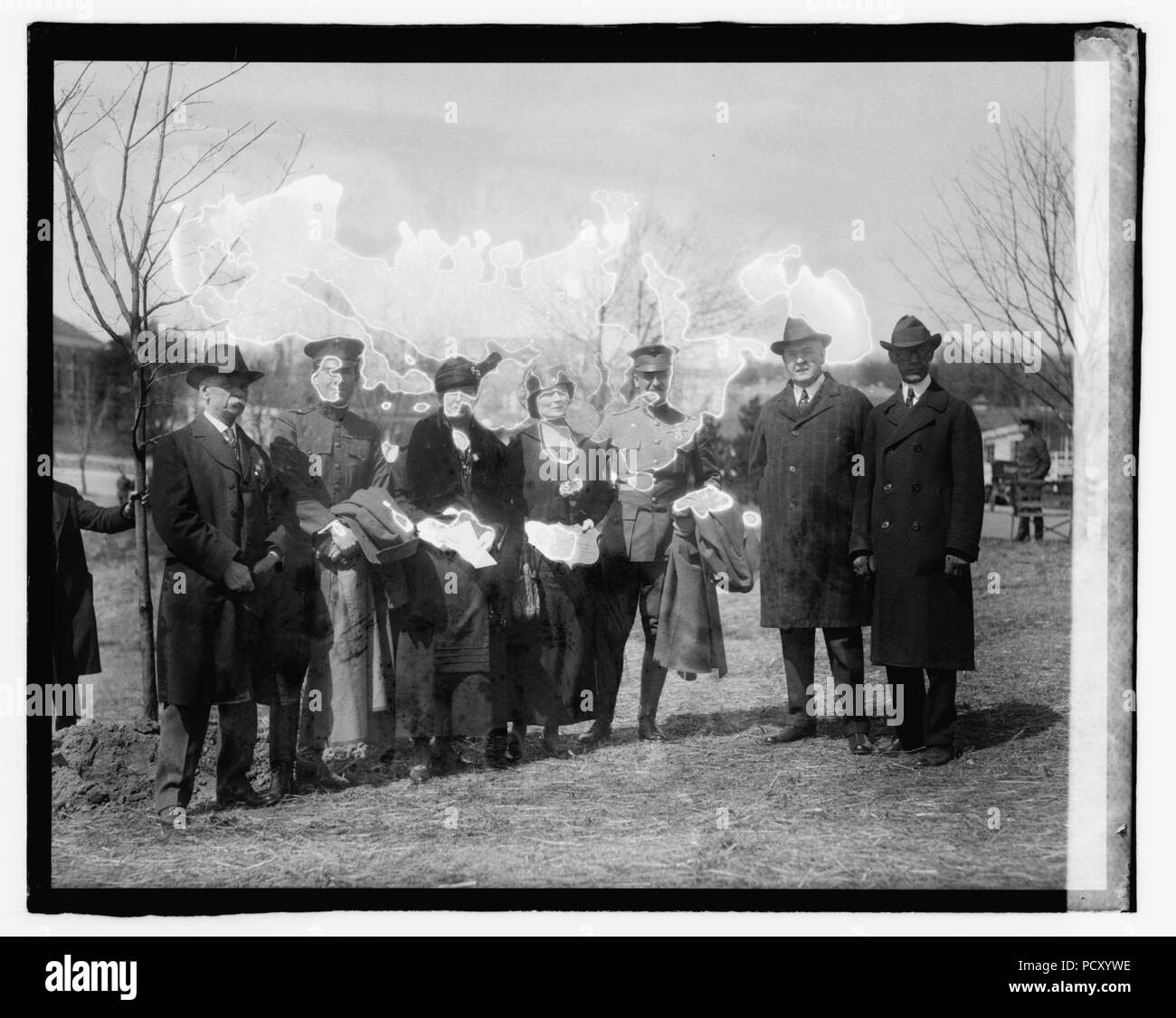 Standort. Forstwirtschaft Armee baumpflanzung am Walter Reed, 4-16-20 Stockfoto