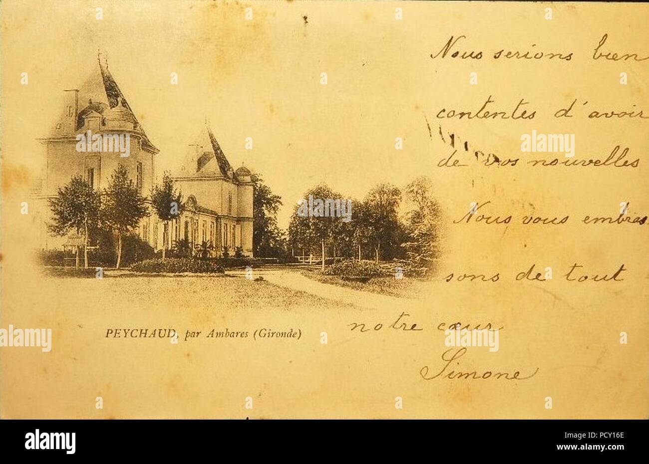 Ambares château Peychaud 3. Stockfoto