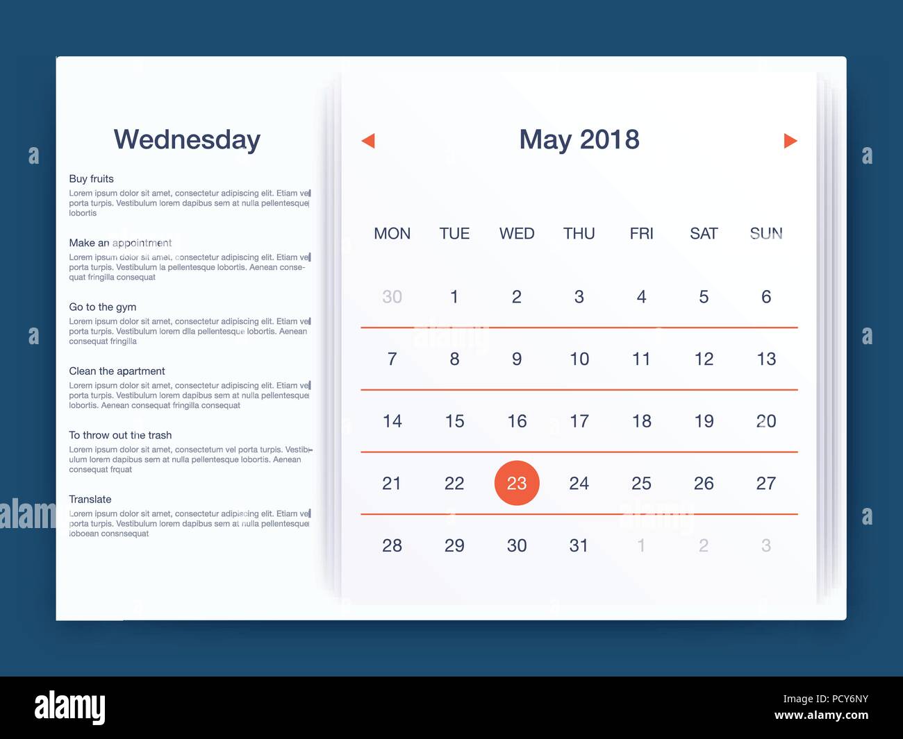 Dashboard Infografik Vorlage mit modernem Design Stock Vektor