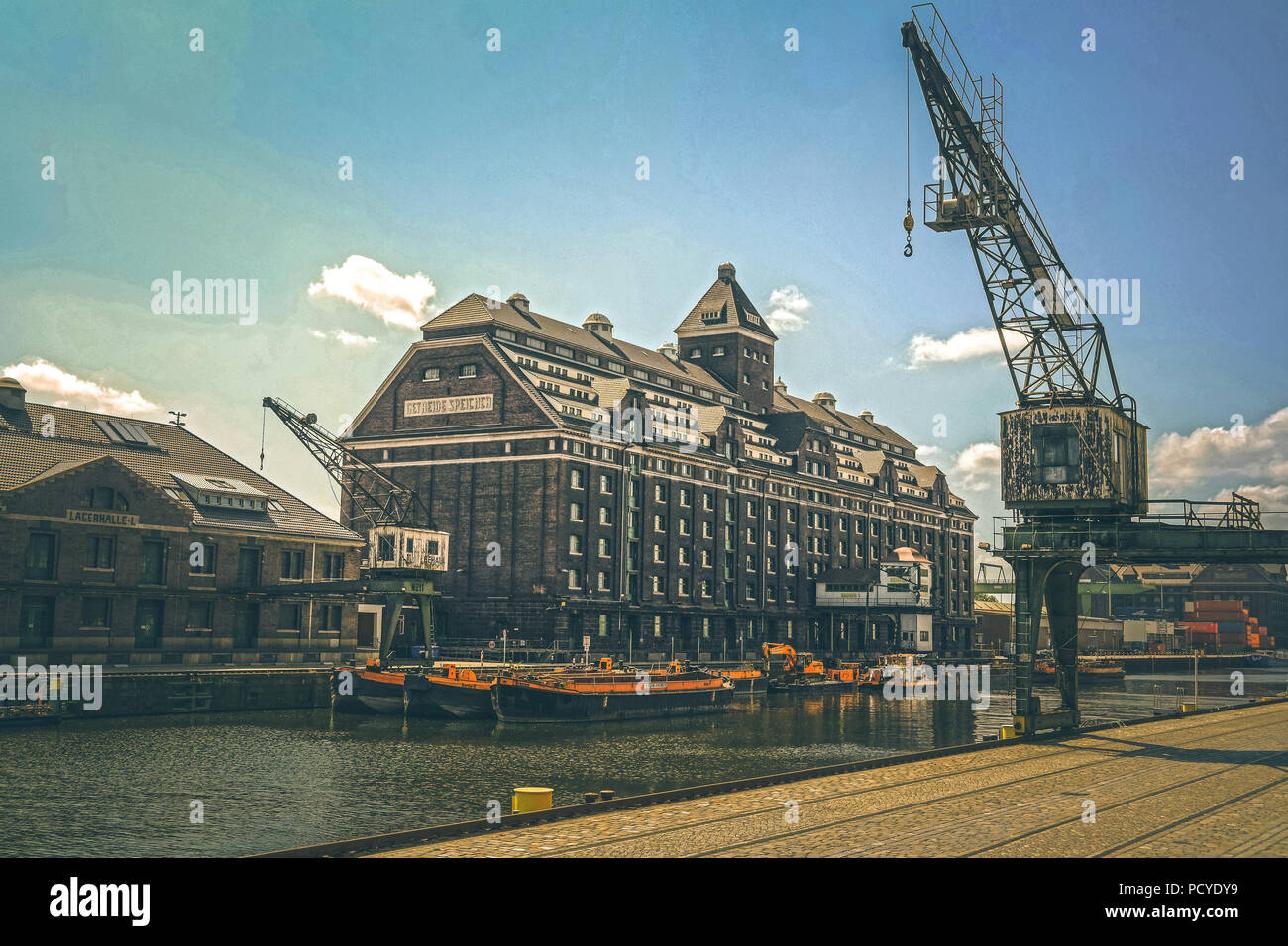 Berlin, Moabit, Westhafen Stockfoto