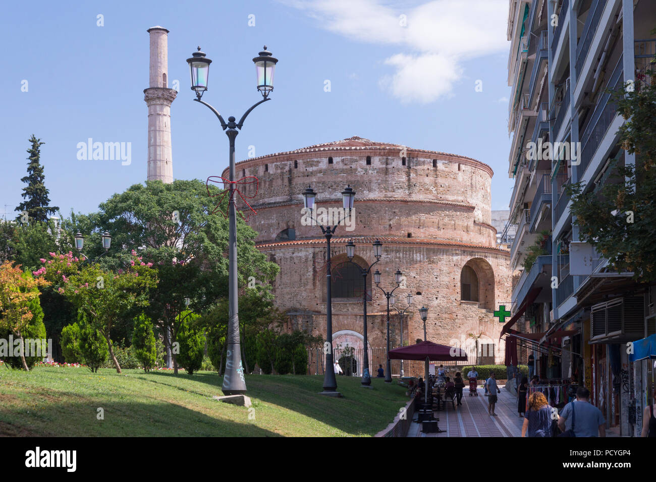 Von den Römern 306 v. Chr. gebaut, die rotunde von Galerius ist eines der ältesten religiösen Stätten der Stadt Thessaloniki und eine beliebte touristische Website Stockfoto