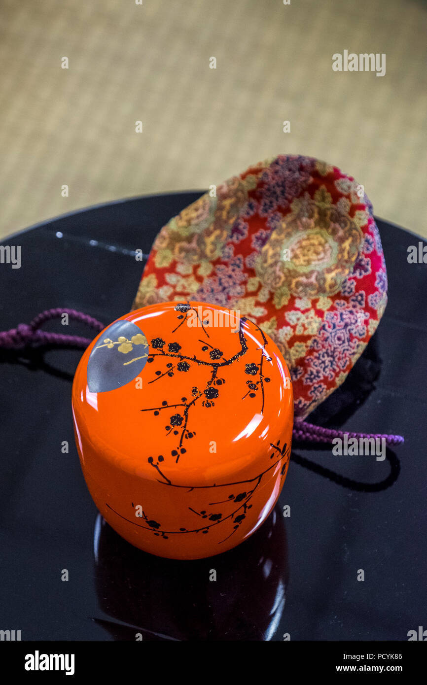 Traditionelle japanische Teezeremonie. Stockfoto