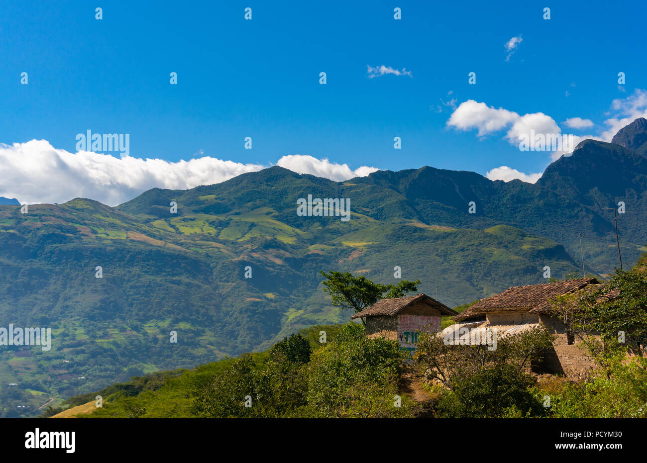 Anden Landschaft von Norden Perus Stockfoto