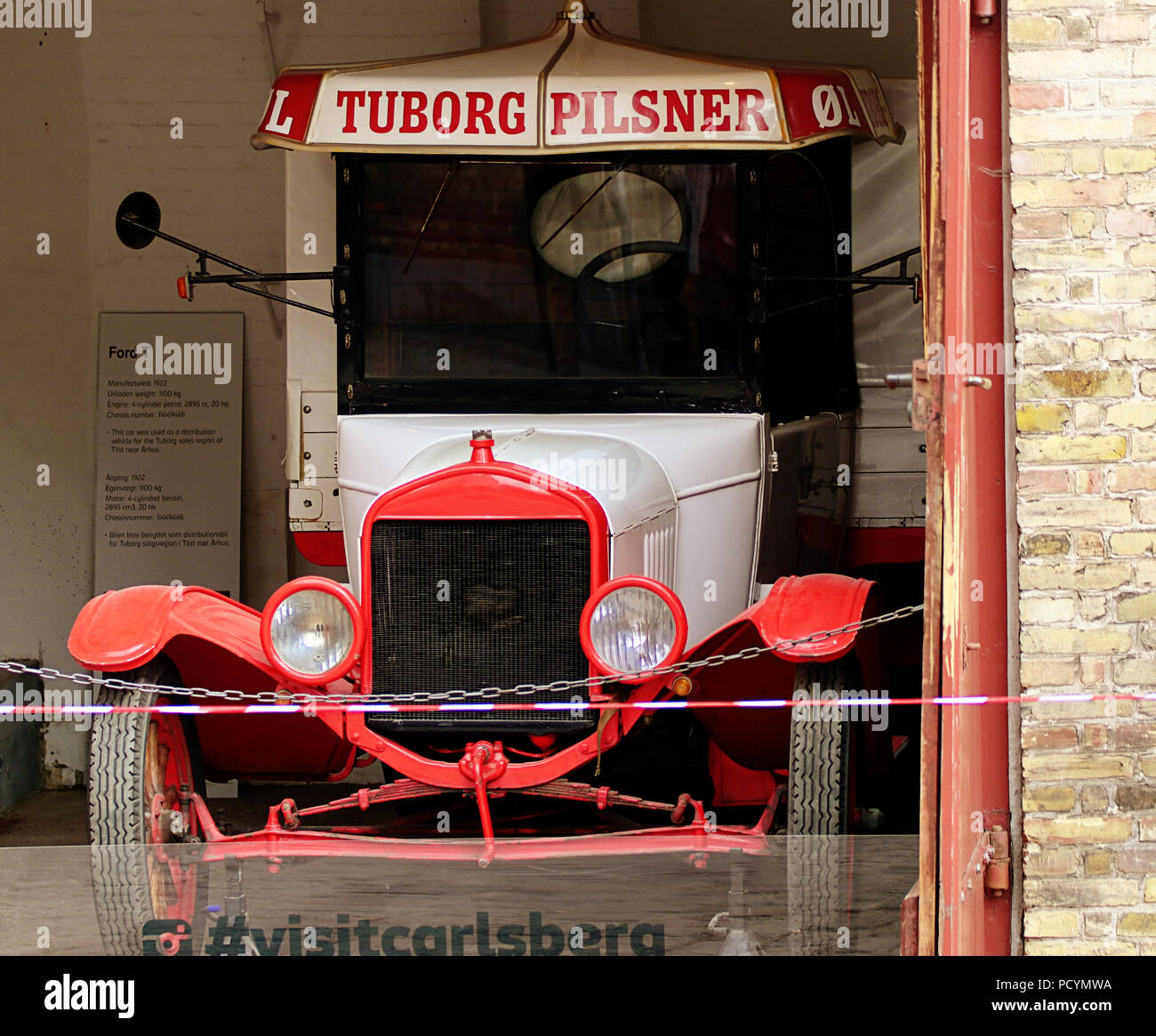 Kopenhagen, Dänemark - die Alte Brauerei Carlsberg in Kopenhagen: in der Ausstellung ein Vintage Ford T von 1922, als Distribution Bier Fahrzeug verwendet Stockfoto