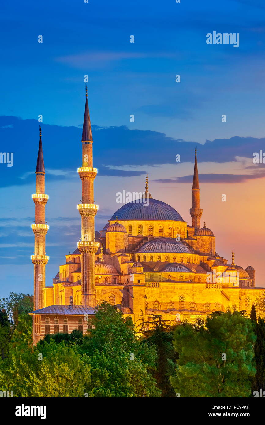 Blaue Moschee, Sultan Ahmed Moschee, UNESCO, Istanbul, Türkei Stockfoto