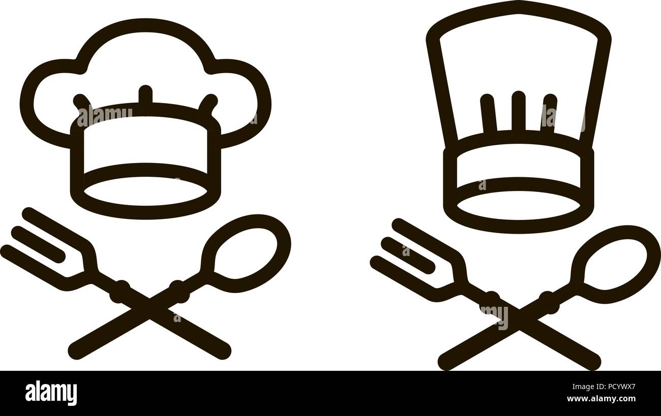 Kochen, Küche Logo oder Symbol. Elemente des Menüs Restaurant oder Cafe. Vector Illustration Stock Vektor