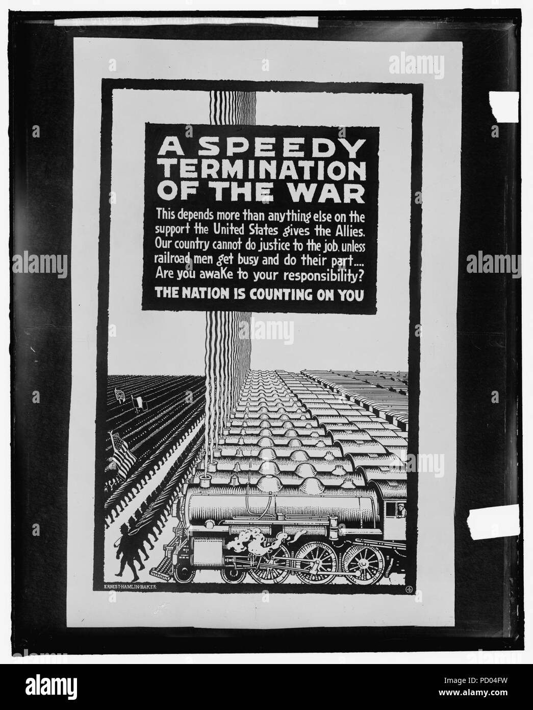 AMERICAN RAILWAY ASSOCIATION. POSTER Stockfoto