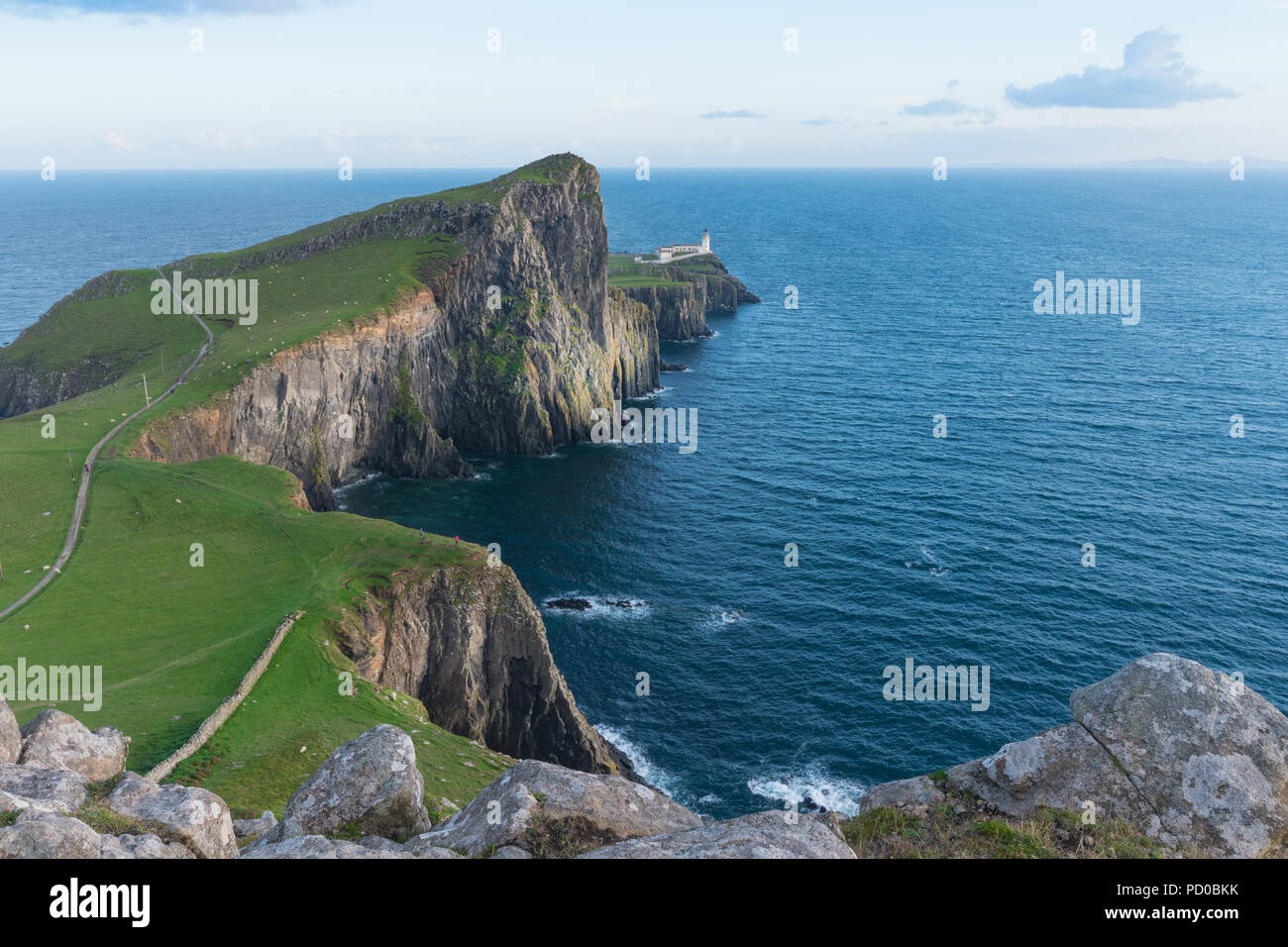 Landschaftlich Point Lighthouse, Isle Of Skye, Schottland, UK Stockfoto