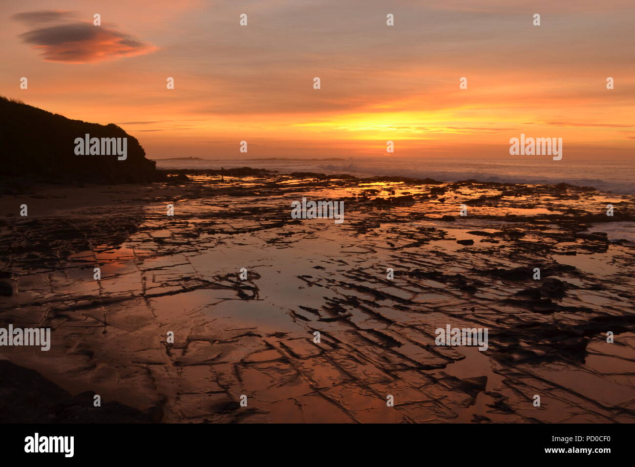 Sunrise Fotos von Apollo Bay, Victoria. Stockfoto