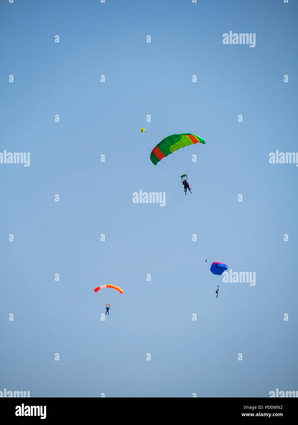 Freifall Fallschirmspringer, Kent, Großbritannien Stockfoto