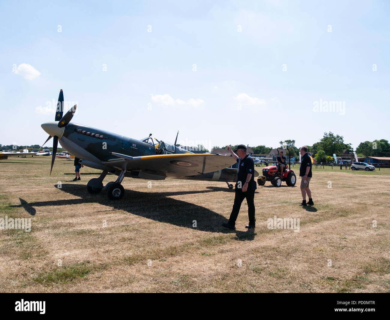 Supermarine Spitfire MKIX TD 314 St George, Headcorn, Kent GROSSBRITANNIEN Stockfoto