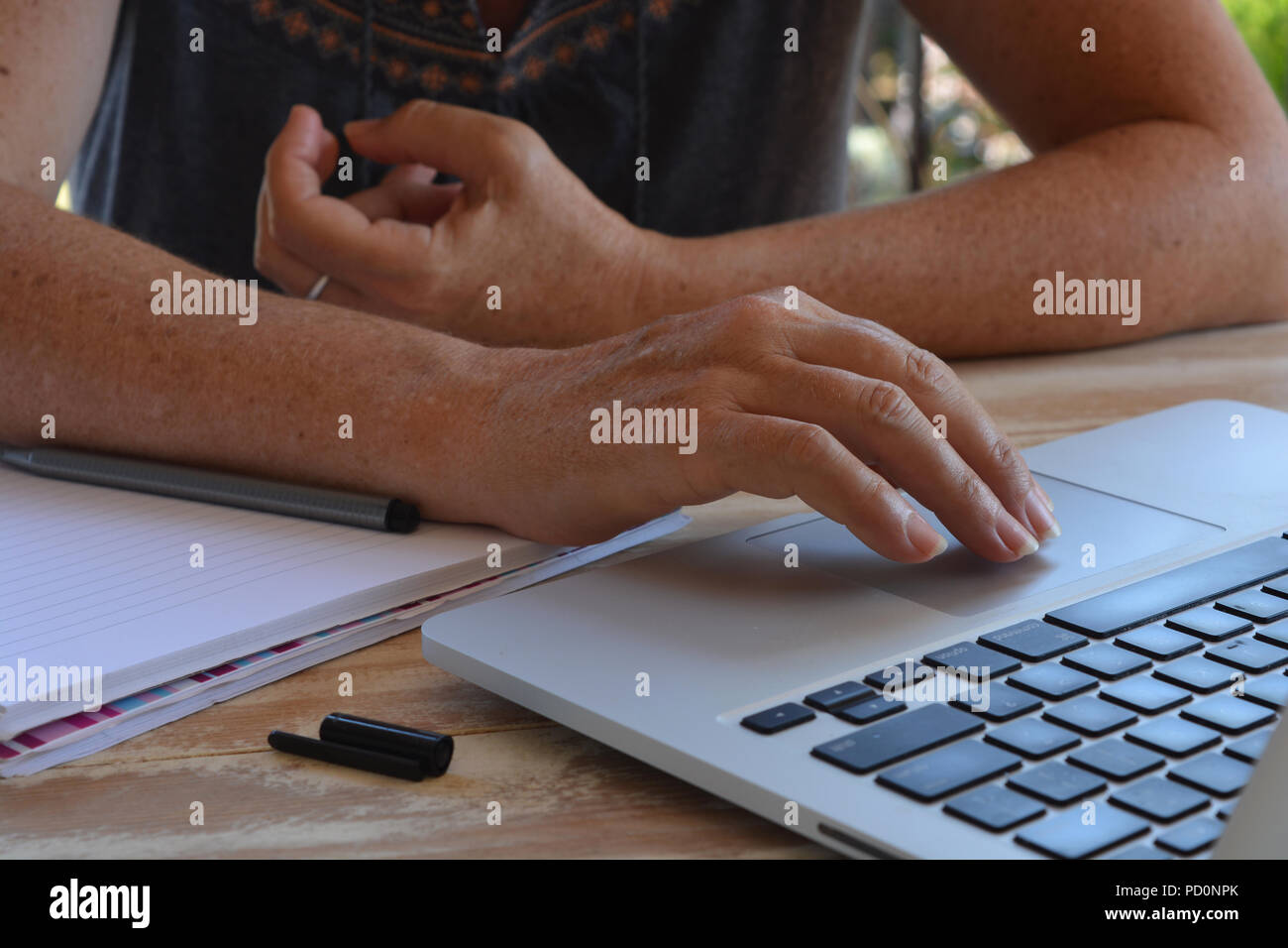 Tastatur, Trackpad Stockfoto