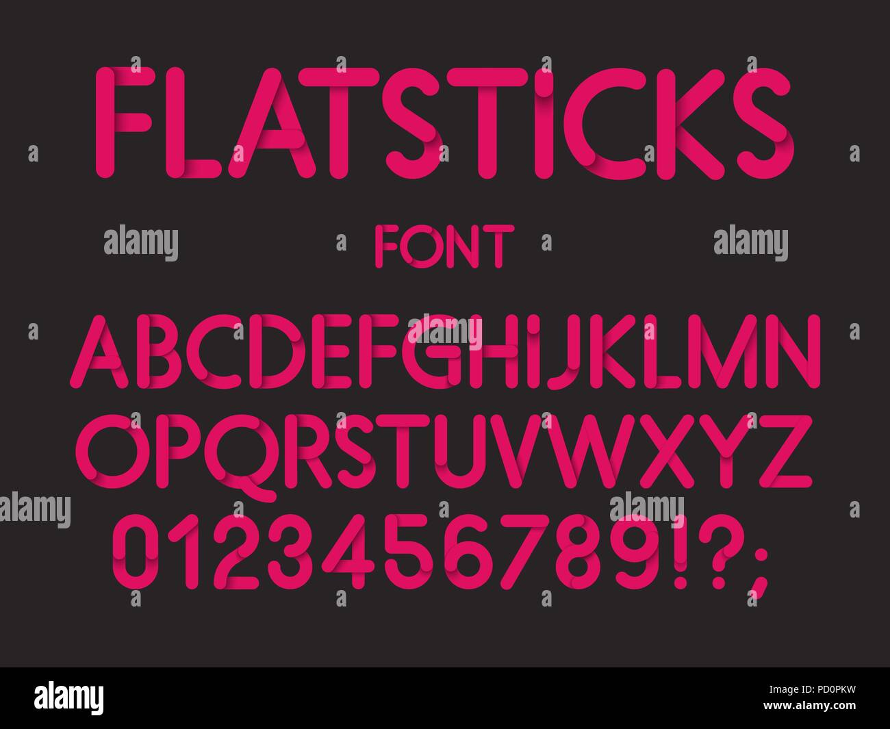 Futuristische font Buchstaben des Alphabets. Kreative minimal Schriftbild. Vector EPS 10. Stock Vektor