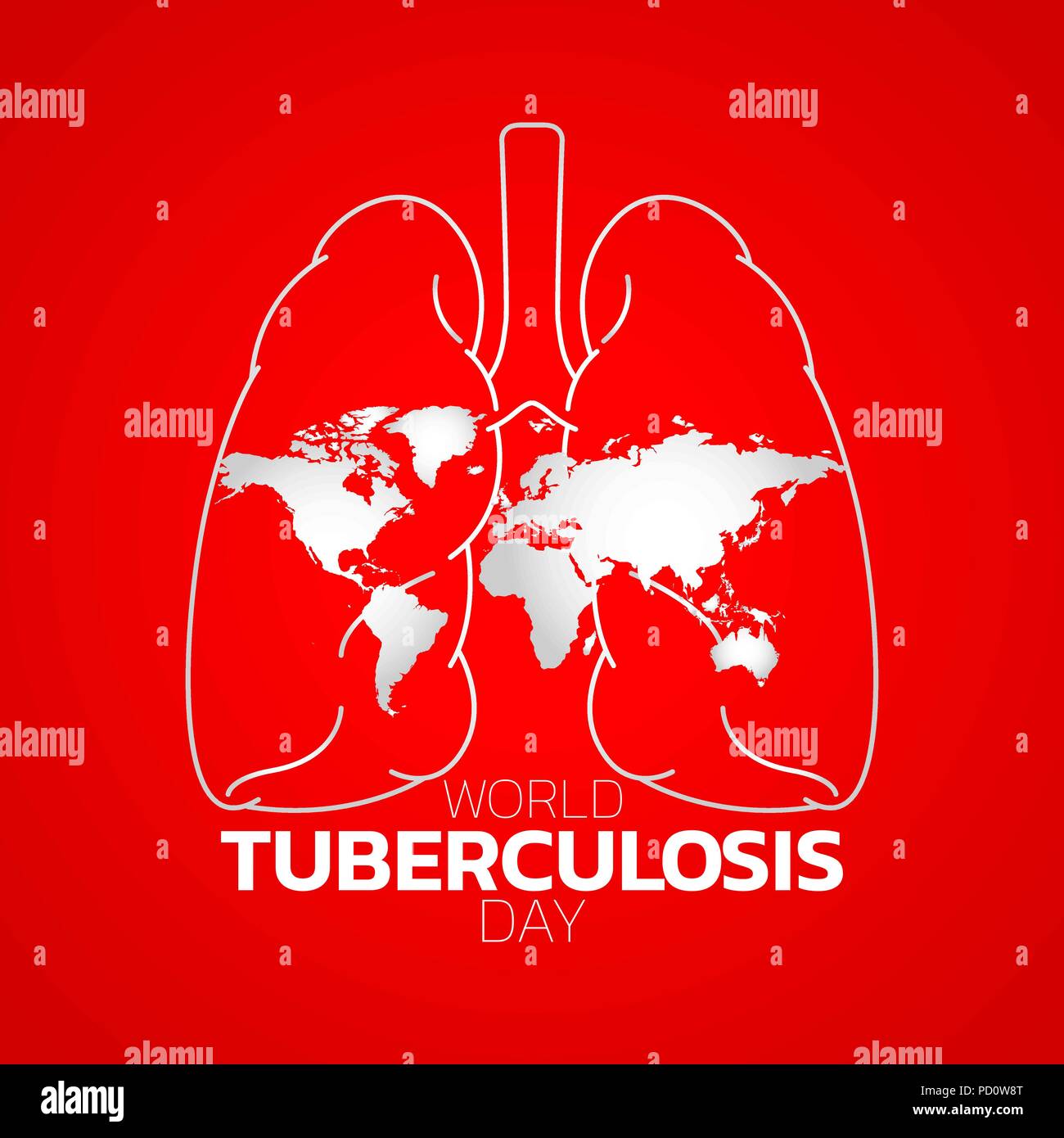 Welttuberkulosetag logo Icon Design, Vektor, Abbildung Stock Vektor