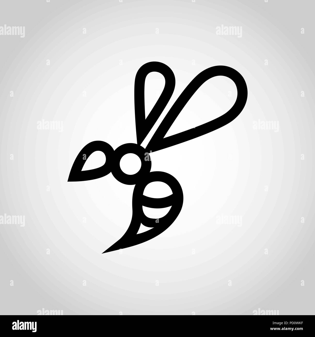 Biene Vektor Logo Symbol Abbildung Stock Vektorgrafik Alamy