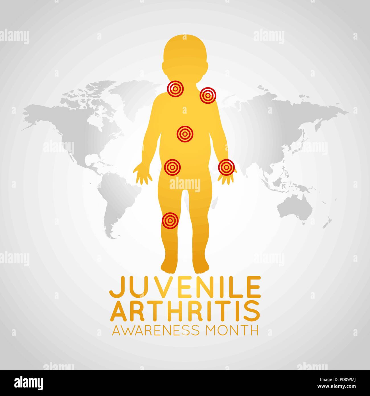 Juvenile Arthritis ßtsein Monat Vektor logo Symbol Abbildung Stock Vektor