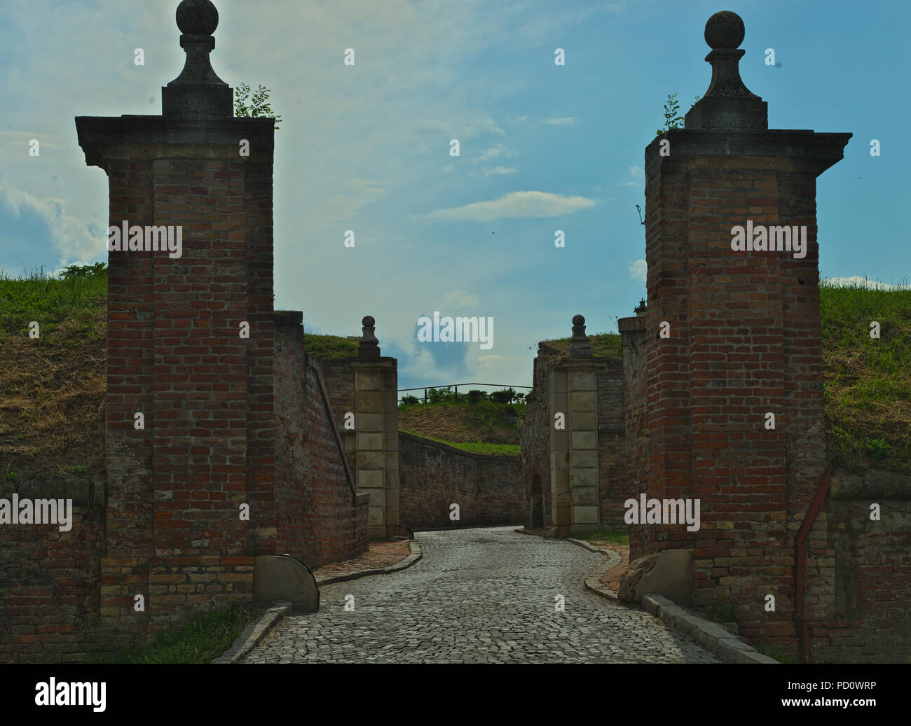 Tor auf Festung Petrovaradin in Novi Sad, Serbien Stockfoto