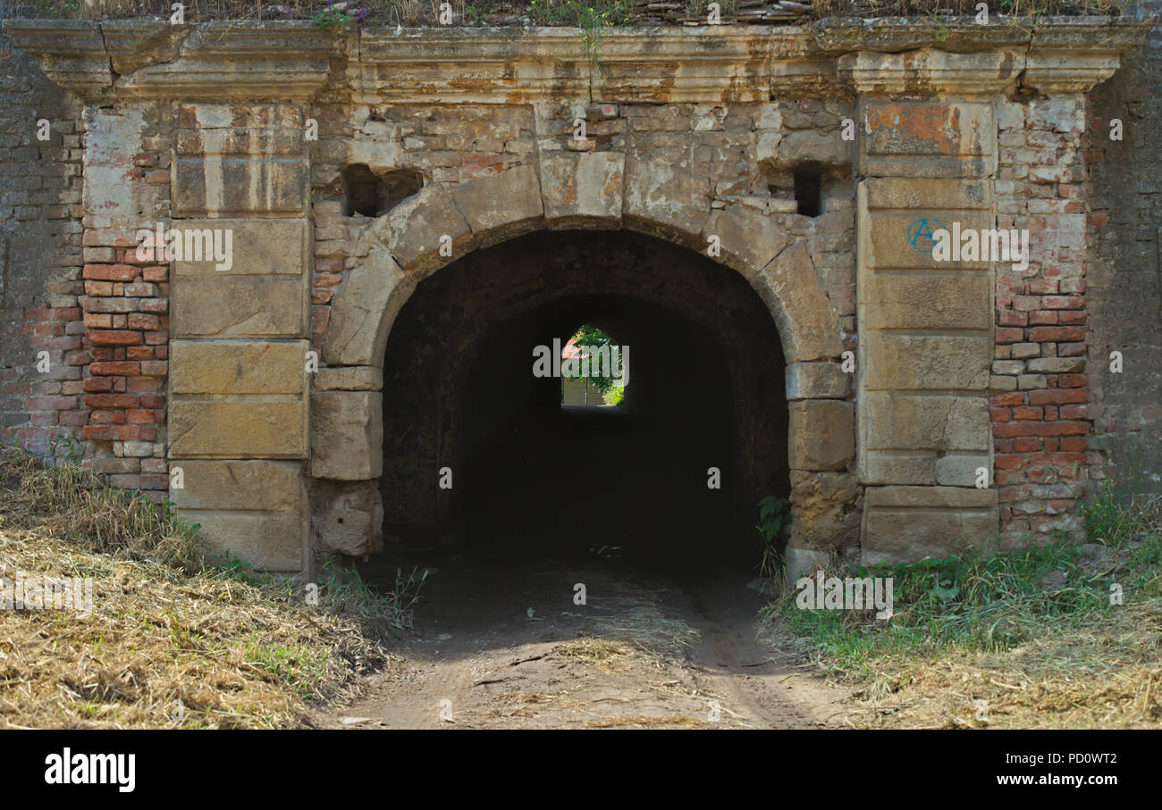 Tor auf Festung Petrovaradin in Novi Sad, Serbien Stockfoto