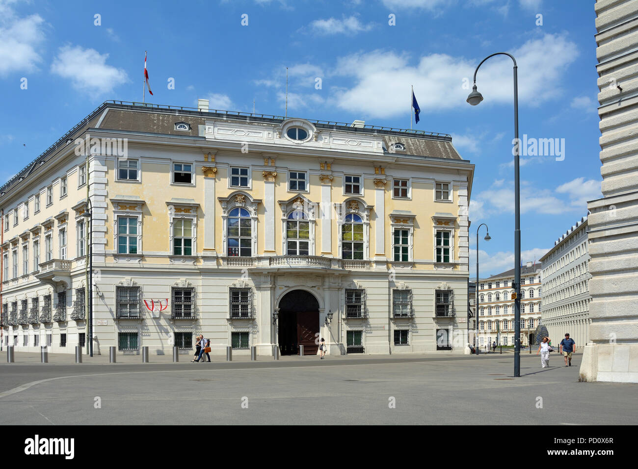 Bundeskanzleramt der Republik Österreich am Ballhausplatz in Wien - Österreich. Stockfoto
