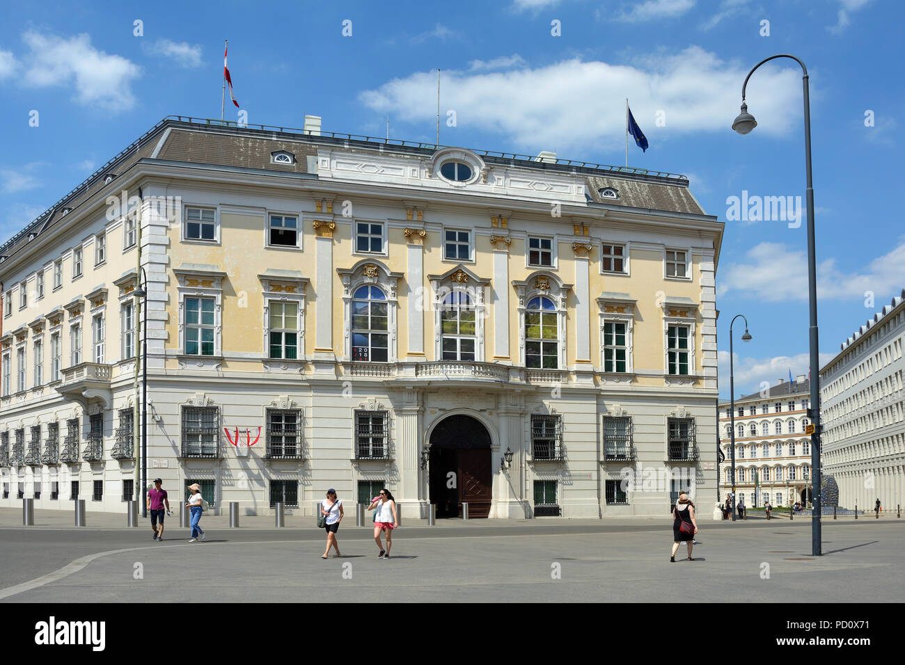 Bundeskanzleramt der Republik Österreich am Ballhausplatz in Wien - Österreich. Stockfoto