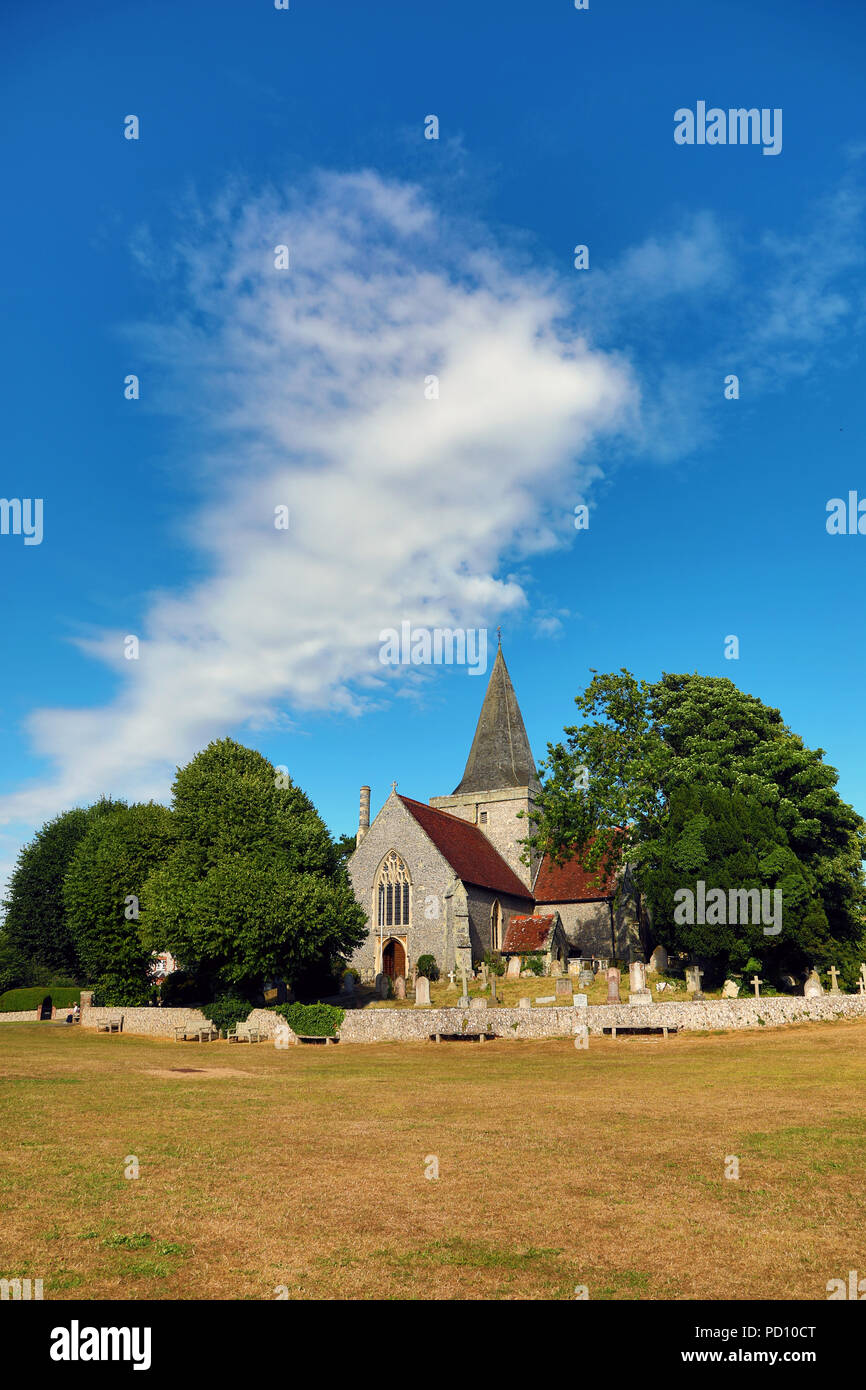 St Andrew's Church, Alfriston, West Sussex, England, Vereinigtes Königreich Stockfoto