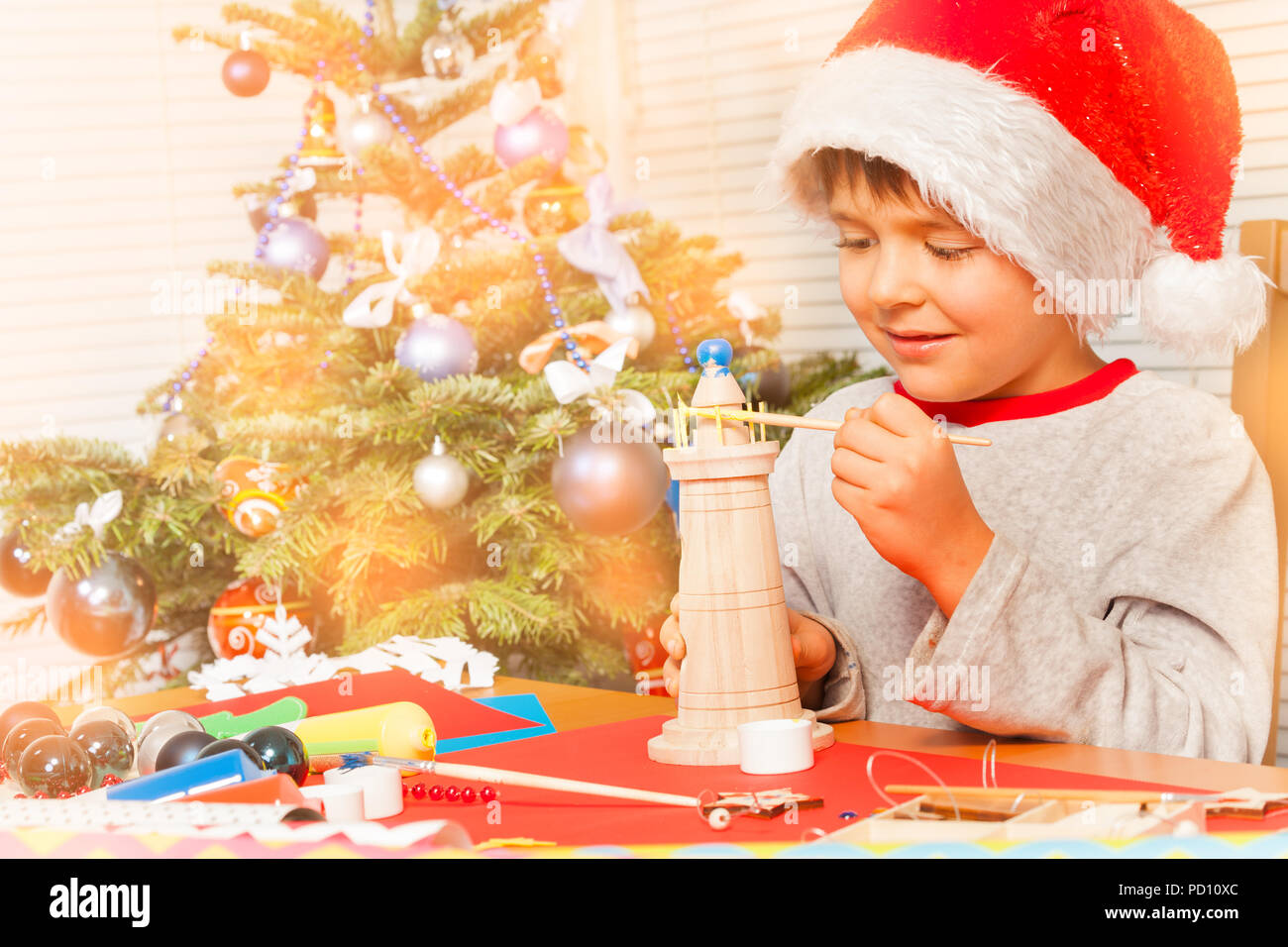 Santa's Little Helper Dekoration Weihnachten Spielzeug Stockfoto