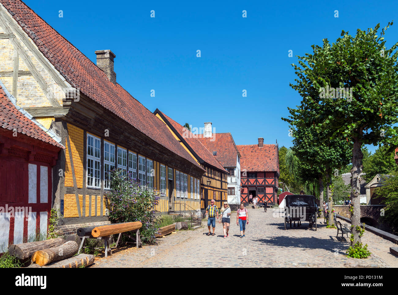 Aarhus, Dänemark. Die Altstadt (den Gamle by), ein Freilichtmuseum in Aarhus, Dänemark Stockfoto