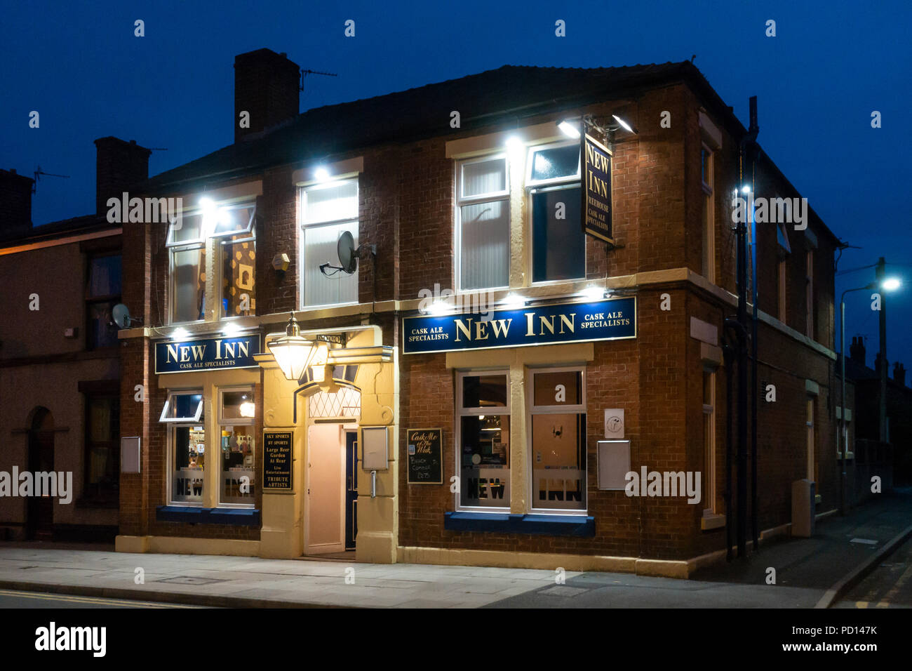 New Inn Pub auf Ainsworth Straße, Radcliffe, Manchester. Stockfoto