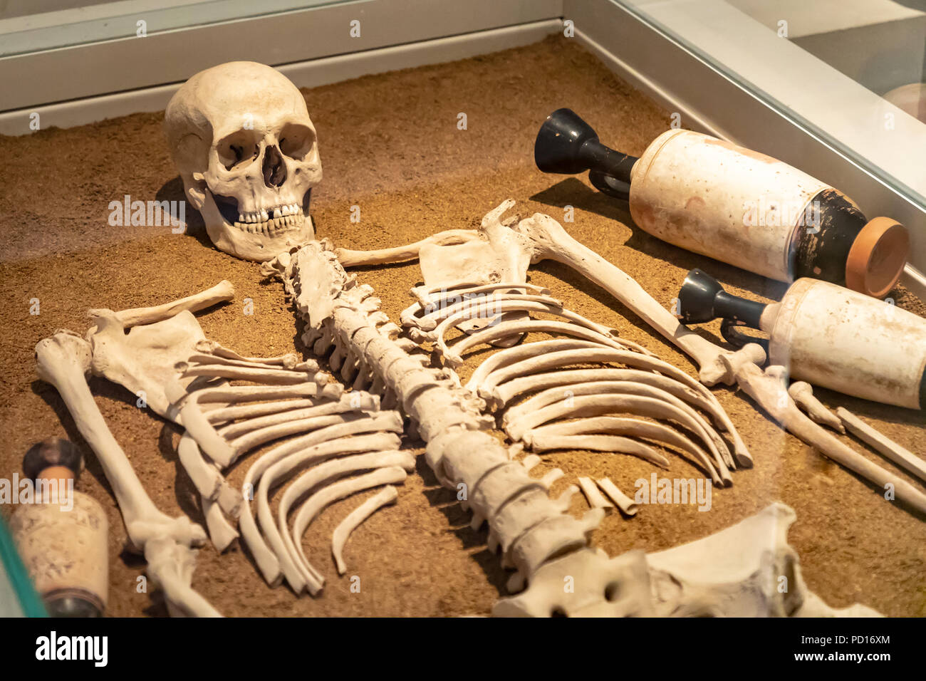 Gräber von Keromeikos, Sarcophagu T 37, Fall 112, 440-430 BC. Stockfoto