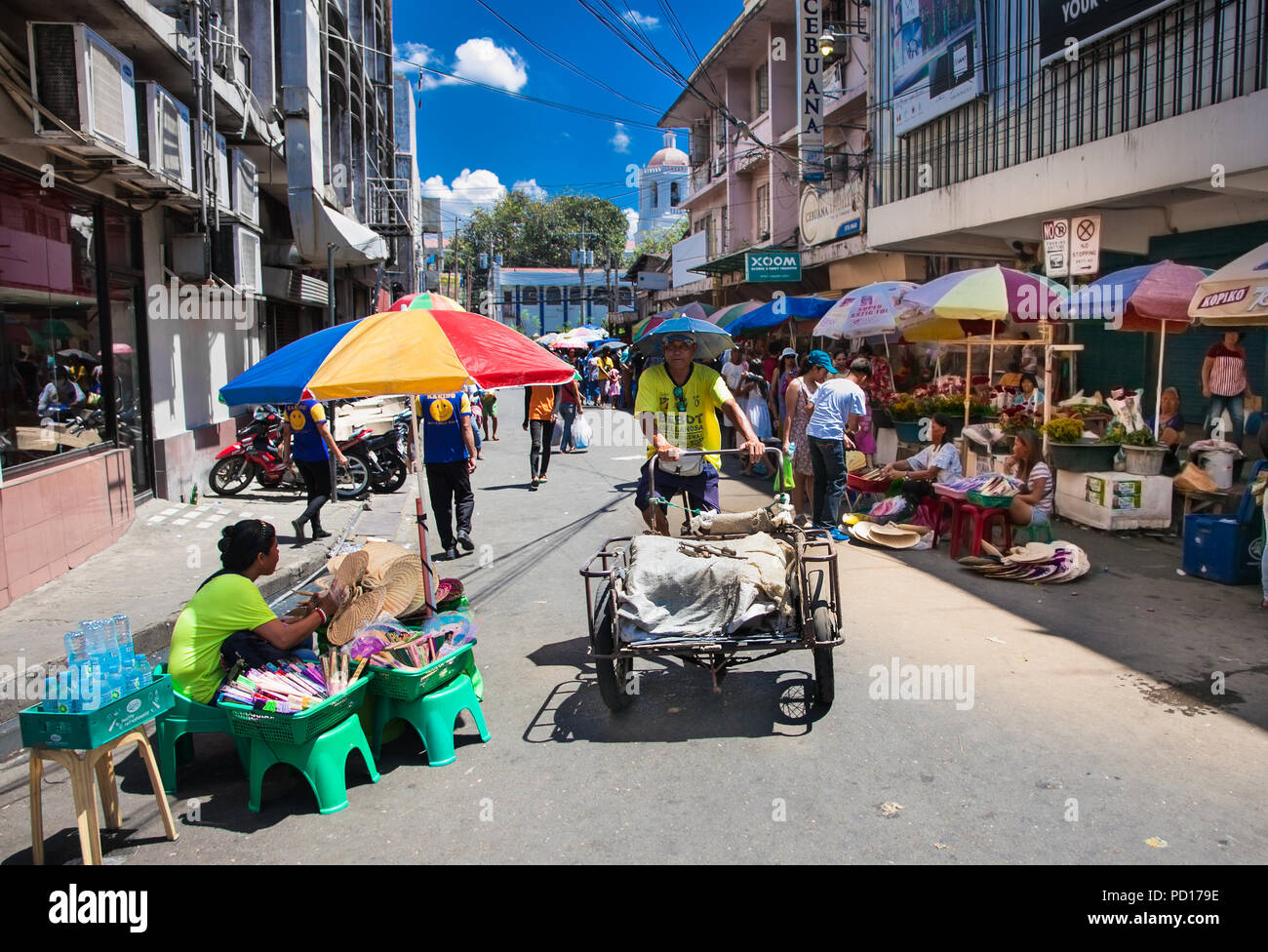 CEBU CITY, Philippinen - 24. MÄRZ 2016: Lokale Street Market am 24. März 2016 in Ceby Stadt. Philippinen. Stockfoto