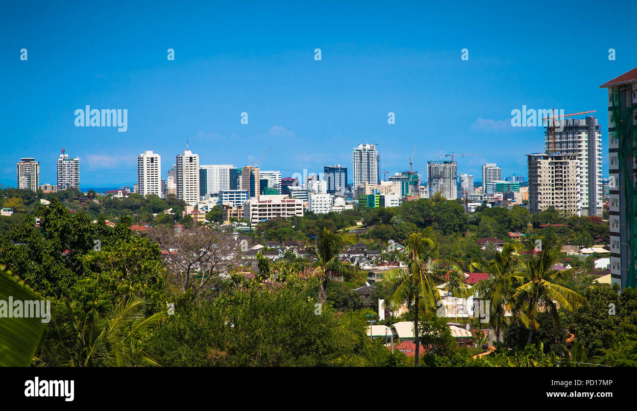 Panorama von Cebu City. Philippinen. Cebu auf den Philippinen zweite bedeutendste Metropole und wichtigsten inländischen Versand Port. Stockfoto