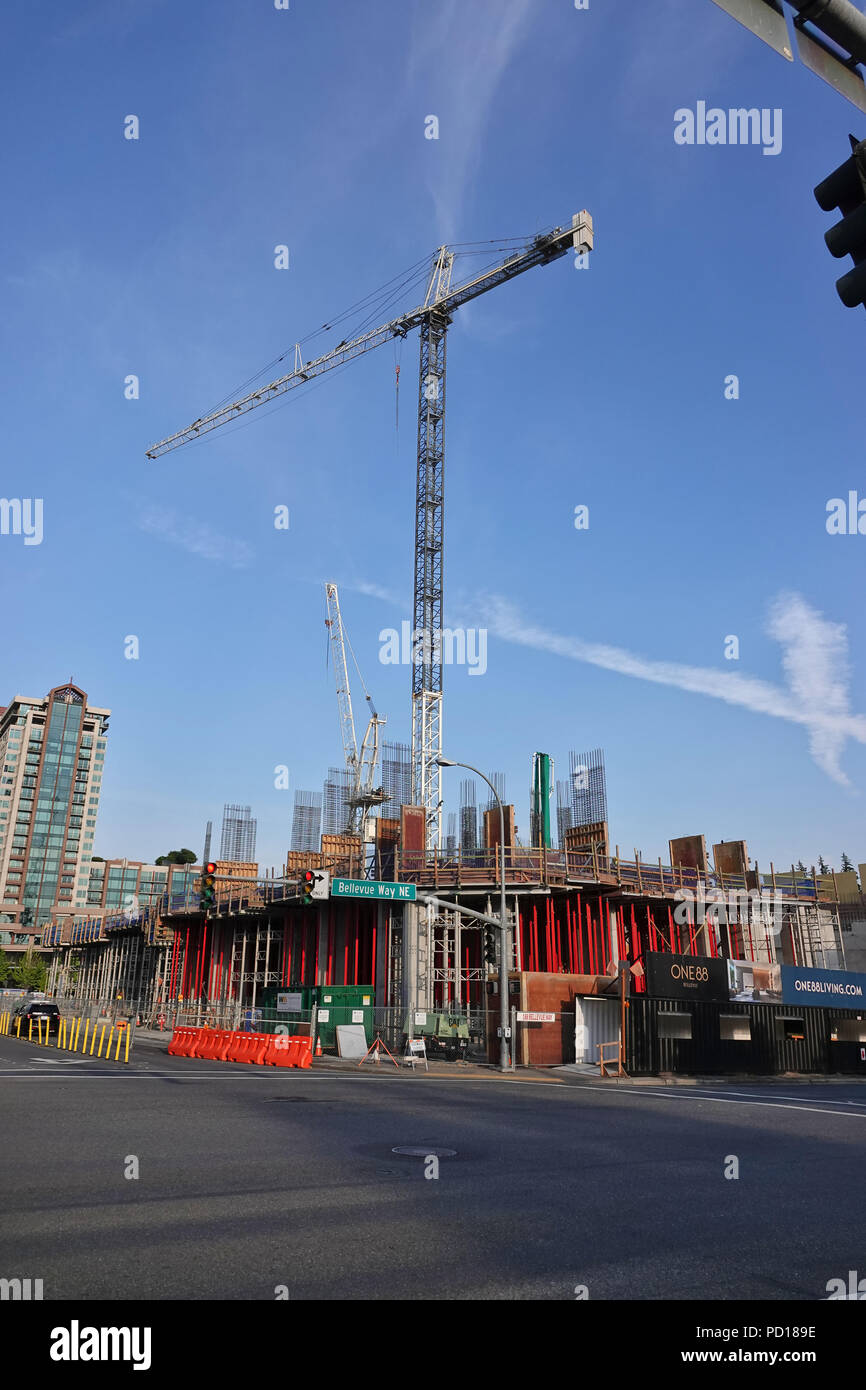 Neubau in Bellevue, WA, USA; August 2018 Stockfoto