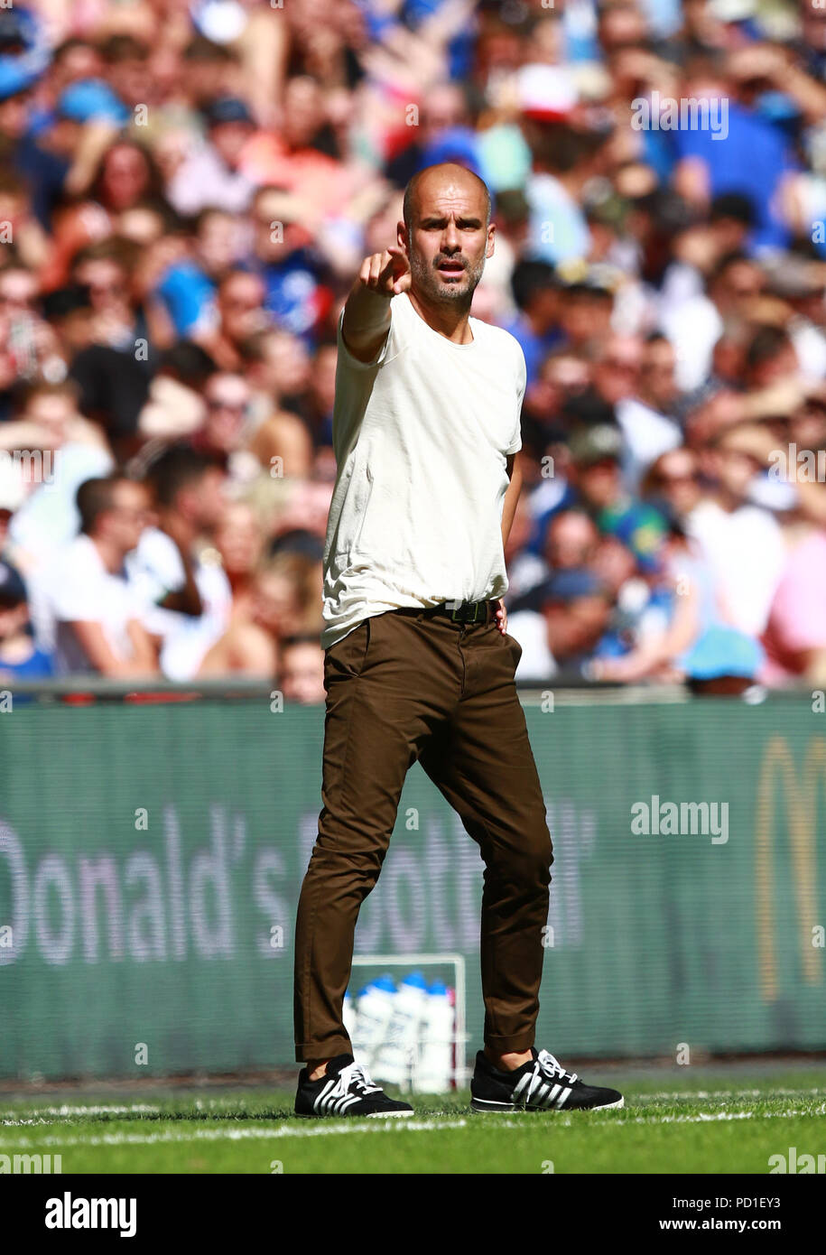 Der FA Community Shield zwischen dem FC Chelsea und Manchester City FC, im Wembley Stadium 5. August 2018 Stockfoto