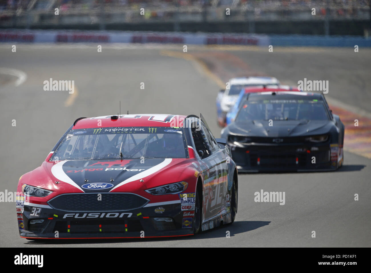 August 5, 2018 - Watkins Glen, New York, Vereinigte Staaten von Amerika - Matt DiBenedetto (32) kämpfe für Position während des Bowling am Glen in Watkins Glen International in Watkins Glen, New York. (Bild: © Justin R. Noe Asp Inc/ASP über ZUMA Draht) Stockfoto